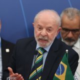Président du Brésil, Lula a tenu aux antipodes de son homologue argentin Javier Milei sur le Venezuela. KEYSTONE/EPA/Juan Pablo Pino