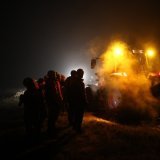 Le Falcon-50 a été découvert à une cinquantaine de kilomètres au sud-est d'Ankara, près de Haymana. KEYSTONE/EPA/NECATI SAVAS