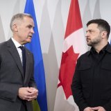 Volodymyr Zelensky a rencontré Mark Carney avant de se rendre en Floride. KEYSTONE/EPA/PRESIDENTIAL PRESS SERVICE HANDOUT HANDOUT