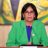 La vice-présidente du Venezuela Delcy Rodriguez va assurer l'intérim du pouvoir, après la capture par les Etats-Unis du président Nicolas Maduro. KEYSTONE/EPA/RAYNER PENA R