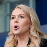 La porte-parole de la Maison Blanche Karoline Leavitt a critiqué "un mouvement de gauche dangereux et plus vaste qui s'est répandu dans tout le pays". KEYSTONE/AP/Alex Brandon