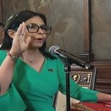 La vice-présidente vénézuélienne Delcy Rodriguez est devenue la présidente par intérim du Venezuela après la capture de Nicolás Maduro par les Etats-Unis le 3 janvier (archives). KEYSTONE/EPA/VTV HANDOUT