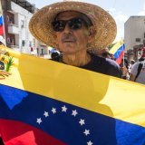 Des manifestations ont eu lieu en soutien à Nicolas Maduro. KEYSTONE/EPA/BORIS VERGARA