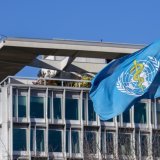 Les Etats membres de l'Organisation mondiale de la santé (OMS) vont devoir encore discuter à Genève du retrait américain avant de le considérer comme opérationnel (archives). Keystone/MARTIAL TREZZINI