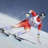 Franjo Von Allmen en démonstration à Crans-Montana.