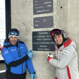 Sébastien Travelletti et Malorie Blanc lors de l'inauguration du jour