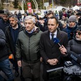 Antonio Tajani s'était rendu dès le 2 janvier à Crans-Montana (ici au côté du président du gouvernement valaisan Mathias Reynard).