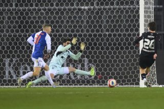 Hugo Vandermersch donne la victoire aux Saint-Gallois KEYSTONE/CHRISTIAN BEUTLER