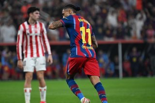 Raphinha a signé un doublé en demi-finale de la Supercoupe d'Espagne KEYSTONE/EPA/STR