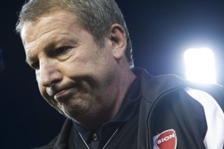 Rolland Courbis lors de son bref passage au FC Sion KEYSTONE/JEAN-CHRISTOPHE BOTT
