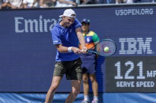 Leandro Riedi n'est pas parvenu à capitaliser sur le gain du premier set lors du 2e tour des qualifications pour l'Open d'Australie. (Archives) KEYSTONE/EPA/CRISTOBAL HERRERA ULASHKEVICH
