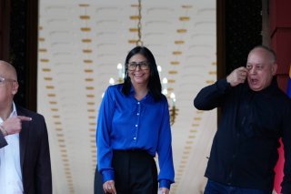 Delcy Rodriguez a été investie cheffe de l'Etat par intérim le 5 janvier, après la capture du président socialiste Nicolás Maduro par les Etats-Unis (archives). KEYSTONE/AP/Ariana Cubillos