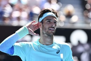 Lorenzo Musetti défiera Novak Djokovic en quart de finale à Melbourne KEYSTONE/EPA/JOEL CARRETT