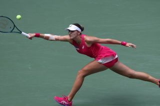 Rebeka Masarova, ici lors du dernier US Open, est tombée sur plus forte qu'elle mercredi. KEYSTONE/EPA/BRIAN HIRSCHFELD
