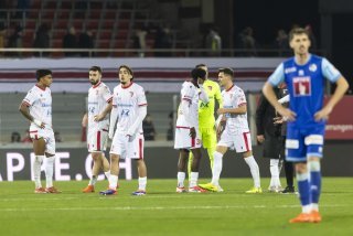 Les joueurs du FC Sion après le match nul 0-0 contre Lucerne à Tourbillon