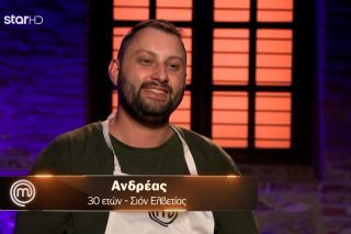 Le cuisinier Andreas Kalandranis lors des auditions de Masterchef Grèce.
