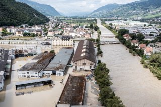 A l'été 2024, le débordement du Rhône avait fait de gros dégâts dans la région de Sierre et Chippis (photo d'archives).