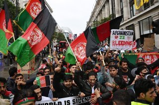 Des marches en soutien au peuple afghan ont eu lieu samedi à Londres et à Glasgow.