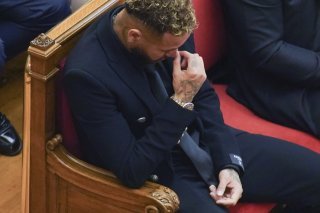 Neymar pendant son procès à Barcelone.