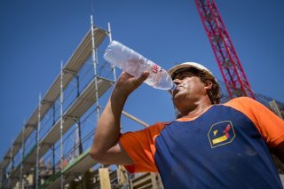 Canicule /chantier (image d'illustration)