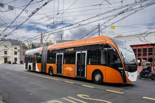 A Genève, le réseau de trolley bus des tpg, "qui fonctionne très bien", selon le directeur général des tpg Denis Berdoz, sera conservé (archives).