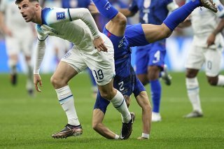 Mason Mount, ici sous le maillot de l'Angleterre, va quitter Chelsea.