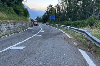 Accident sur la route de la Forclaz