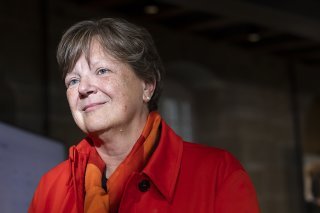 La centriste sortante Isabelle Chassot partira grandissime favorite du 2e tour de l'élection au Conseil des Etats à Fribourg le 12 novembre, avec pour concurrentes l'autre sortante, la PLR Johanna Gapany, et la PS Alizée Rey. KEYSTONE/CYRIL ZINGARO