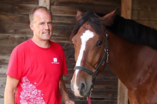 Jérôme Voutaz avec le cheval Valerio