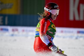 Mélanie Meillard a signé le 10e temps en 1re manche à Levi KEYSTONE/GIAN EHRENZELLER