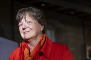 La conseillère aux Etats sortante centriste Isabelle Chassot a été réélue dimanche à Fribourg avec l'autre sortante, la PLR Johanna Gapany. KEYSTONE/CYRIL ZINGARO
