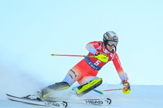 Pas de podium en Finlande pour Wendy Holdener KEYSTONE/EPA/KIMMO BRANDT