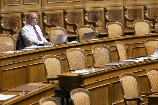Le centriste Fabio Regazzi (archives) accompagnera le président de l'UDC Suisse Marco Chiesa au Conseil des Etats pour le canton du Tessin. KEYSTONE/PETER KLAUNZER