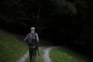 Pour l'aider dans sa chasse au loup, le canton du Valais fait appel à des chasseurs qui ont dû suivre une formation spécifique (image d'illustration). KEYSTONE/GIAN EHRENZELLER