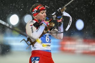 Lena Haecki-Gross manque parfois de sûreté au tir. KEYSTONE/EPA/Pontus Lundahl