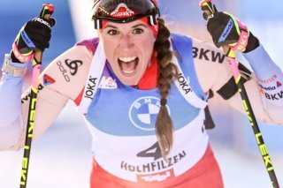 Lena Häcki-Gross: son podium lui a procuré une joie intense KEYSTONE/EPA/CHRISTIAN BRUNA