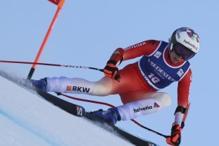Michelle Gisin a pris la 5e place du super-G de Val d'Isère KEYSTONE/AP/Marco Trovati