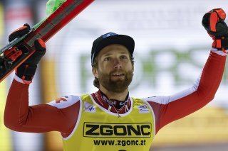 Marco Schwarz a remporté le slalom de Madonna KEYSTONE/AP/Alessandro Trovati