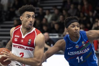 Anthony Polite, ici contre l'Azerbaïdjan, a été bon contre l'Irlande à Dublin avec 13 points KEYSTONE/PETER SCHNEIDER