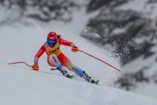 Corinne Suter a été la plus rapide des Helvètes jeudi sur la "Gran Becca".
