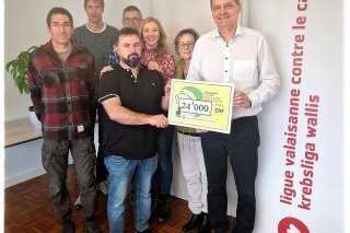Le chèque de "Tous Unis Contre le Cancer en Valais" a été remis le vendredi 12 janvier à la Ligue
