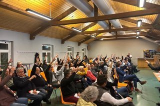 L'assemblé du PLR au moment du vote