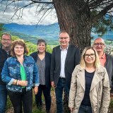 de gauche à droite : Gautier MOULIN, Corine ROH, Claudine FUMEAUX, Christophe GERMANIER, Anne-Laure DESSIMOZ et Philippe GERMANIER