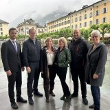 Le Centre Martigny a validé les candidatures aux élections municipales et bourgeoisiales. De gauche à droite : Stéphane Veya, Jérôme Fournier, Aurélie Chappaz, Sandra Moulin-Michellod, Roger Maret et Chantal Sarrasin-Cretton.