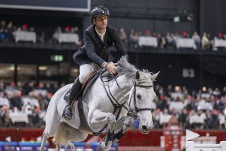 Steve Guerdat et Is-Minka ont joué placé à Ryad. KEYSTONE/GEORGIOS KEFALAS
