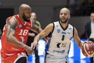 Massagno et Ballard défient Olympic et Kazadi dès samedi en finale des play-off KEYSTONE/CYRIL ZINGARO