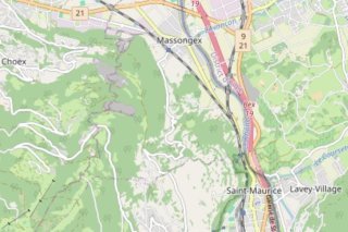 Appelés à se prononcer sur le principe d’une fusion à trois, les citoyens de Saint-Maurice, Vérossaz et Massongex n’ont pas réussi à unir leurs voix dimanche. Openstreetmap/capture d'écran