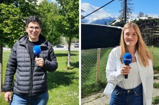 Corinne Saudan, entraîneur de Sion Basket en Ligue B féminine (gauche) avec la meneuse de cette équipe, Kathy Constantin (droite)